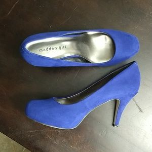 Madden Girl Getta Pump - Blue Suede Heels
